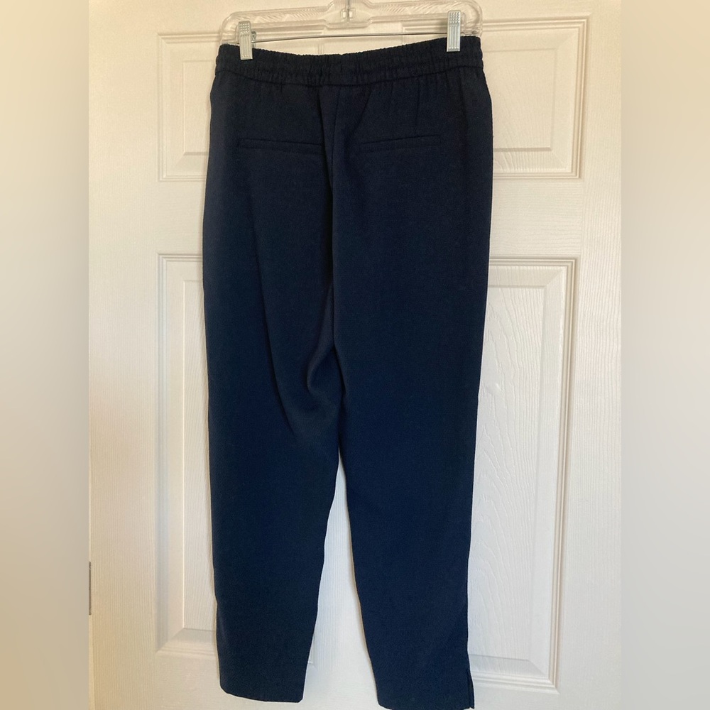 H&M navy blue dress straight leg pants, size 6. - Picture 2 of 4